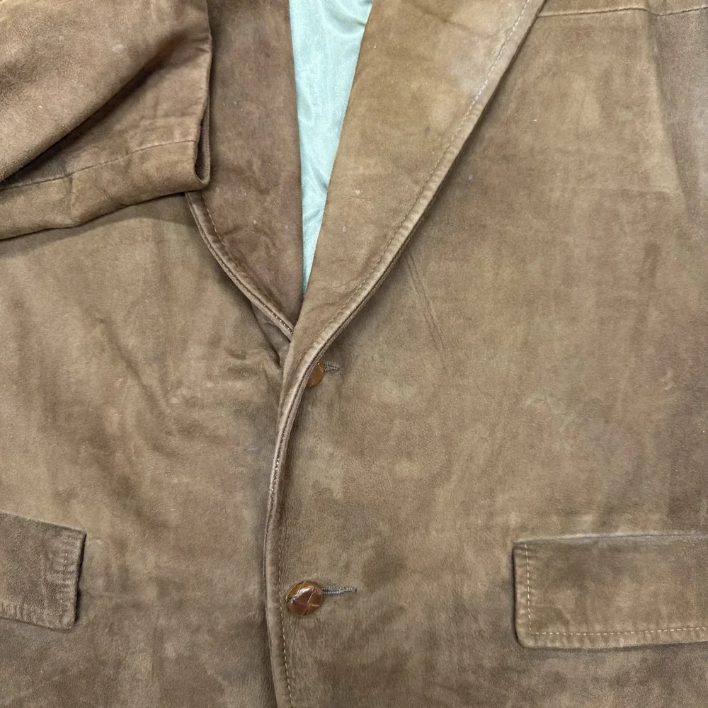 Vintage‎ Cresco Blazer Jacket Mens 44 FAIR Suede Leather Western Cowboy Rancher